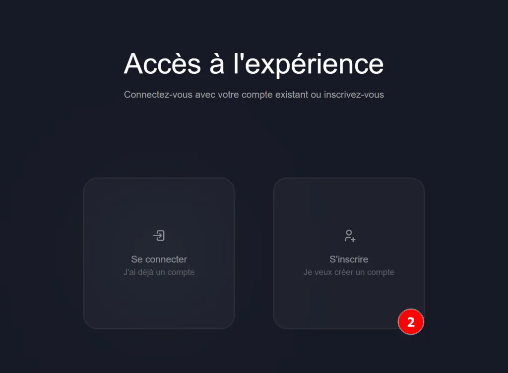 DVID Experience login page with the Sign up button to create a free account