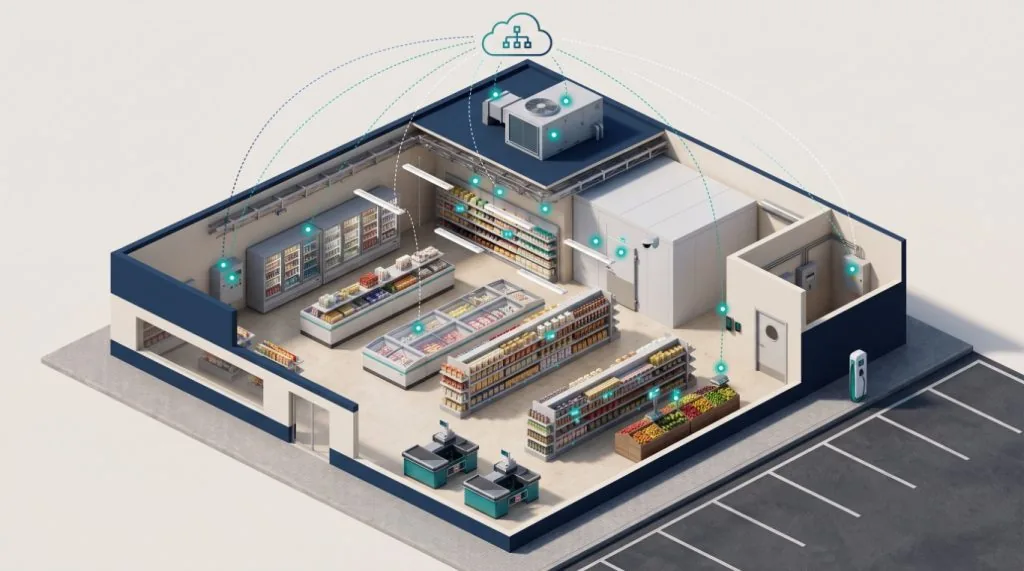 Connected equipment in a store